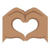 🫶🏽 Heart Hands: Medium Skin Tone, Emoji by Google
