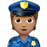 👮🏽 Police Officer: Medium Skin Tone, Emoji by Apple