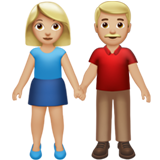 👫🏼 Мужчина и Женщина: Светлый Тон Кожи, смайлик от Apple