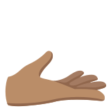 🫴🏽 Palm Up Hand: Medium Skin Tone, Emoji by Google