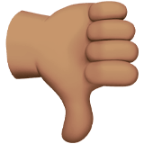 👎🏽 Thumbs Down: Medium Skin Tone, Emoji by Apple