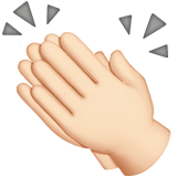 👏🏻 Clapping Hands: Light Skin Tone, Emoji by Apple