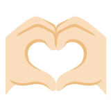 🫶🏻 Heart Hands: Light Skin Tone, Emoji by Google