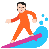 🏄🏻 Серфинг: Очень Светлый Тон Кожи, смайлик от Microsoft