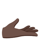 🫴🏿 Palm Up Hand: Dark Skin Tone, Emoji by Google