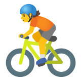 🚴 Person Biking, Emoji by Google