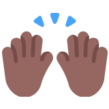 🙌🏾 Raising Hands: Medium-Dark Skin Tone, Emoji by Microsoft