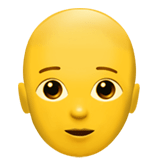🧑‍🦲 Erwachsener: Glatze Emoji von Apple