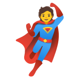 🦸 Superheld(in) Emoji von Google