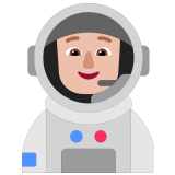 🧑🏼‍🚀 Космонавт: Светлый Тон Кожи, смайлик от Microsoft