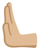 🫷🏼 Leftwards Pushing Hand: Medium-Light Skin Tone, Emoji by Google
