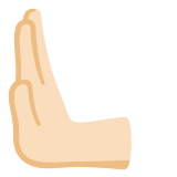 🫷🏻 Leftwards Pushing Hand: Light Skin Tone, Emoji by Google