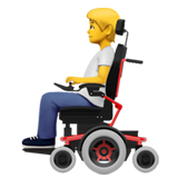 🧑‍🦼 Person in Motorisiertem Rollstuhl Emoji von Apple