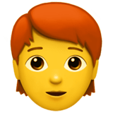 🧑‍🦰 Erwachsener: Rotes Haar Emoji von Apple
