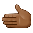 🫲🏾 Leftwards Hand: Medium-Dark Skin Tone, Emoji by Samsung