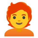 🧑‍🦰 Erwachsener: Rotes Haar Emoji von Google