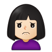 🙍🏻‍♀️ Woman Frowning: Light Skin Tone, Emoji by Samsung
