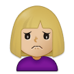 🙍🏼‍♀️ Woman Frowning: Medium-Light Skin Tone, Emoji by Samsung
