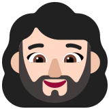 🧔🏻‍♀️ Woman: Light Skin Tone, Beard, Emoji by Microsoft