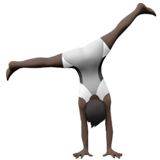 🤸🏿 Акробатический Трюк: Очень Темный Тон Кожи, смайлик от Apple