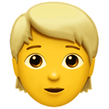👱 Person: Blondes Haar Emoji von Apple