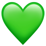 💚 Зеленое Сердце, смайлик от Apple