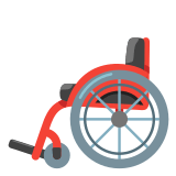 🦽 Manueller Rollstuhl Emoji von Google