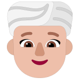 👳🏼‍♀️ Woman Wearing Turban: Medium-Light Skin Tone, Emoji by Microsoft