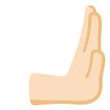 🫸🏻 Rightwards Pushing Hand: Light Skin Tone, Emoji by Google