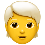 🧑‍🦳 Erwachsener: Weißes Haar Emoji von Apple