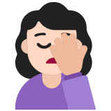 🤦🏻‍♀️ Femme Avec La Paume Sur Le Visage : Peau Claire Emoji par Microsoft