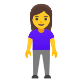 🧍‍♀️ Stehende Frau Emoji von Google