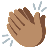👏🏽 Clapping Hands: Medium Skin Tone, Emoji by Google