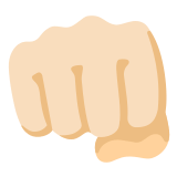👊🏻 Oncoming Fist: Light Skin Tone, Emoji by Google