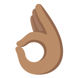 👌🏽 Ok Hand: Medium Skin Tone, Emoji by Google