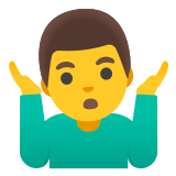 🤷‍♂️ Homme Qui Hausse Les Épaules Emoji par Google