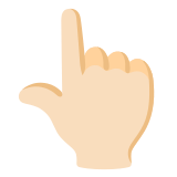 👆🏻 Main Avec Index Pointant Vers Le Haut : Peau Claire Emoji par Google