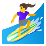 🏄‍♀️ Woman Surfing, Emoji by Google