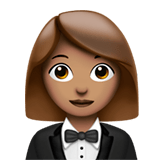 🤵🏽‍♀️ Woman in Tuxedo: Medium Skin Tone, Emoji by Apple