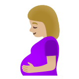 🤰🏼 Беременная Женщина: Светлый Тон Кожи, смайлик от Google