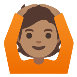 🙆🏽 Person Gesturing Ok: Medium Skin Tone, Emoji by Google