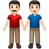 👬🏻 Deux Hommes Se Tenant La Main : Peau Claire Emoji par Apple