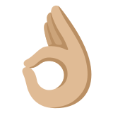 👌🏼 Ok Hand: Medium-Light Skin Tone, Emoji by Google