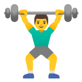 🏋️‍♂️ Man Lifting Weights, Emoji by Google