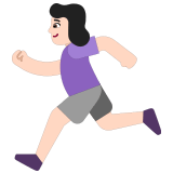🏃🏻‍♀️ Woman Running: Light Skin Tone, Emoji by Microsoft