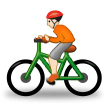 🚴🏻 Велосипедист: Очень Светлый Тон Кожи, смайлик от Samsung
