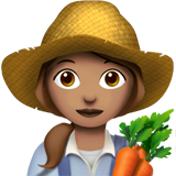 👩🏽‍🌾 Woman Farmer: Medium Skin Tone, Emoji by Apple