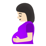 🤰🏻 Беременная Женщина: Очень Светлый Тон Кожи, смайлик от Google