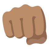 👊🏽 Oncoming Fist: Medium Skin Tone, Emoji by Google