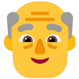 👴 Old Man, Emoji by Microsoft